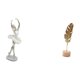 thumbnail image 1 of Figura de escritorio,Estatua de bailarina de ballet,adorno de escritorio para decoración del hogar,Estatua de bailarina moderna,regalo de cumpleaños para la oficina,Escultura de hoja,Estatua, 1 of 8