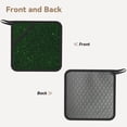 thumbnail image 2 of Disketp Emerald Green Sparkling Pot Holders Kitchen Insulation Mats Heat Resistant Pot-Holder Oven Anti-Scald Pads for Cooking Baking, 7.1*7.1inch, 2 of 8