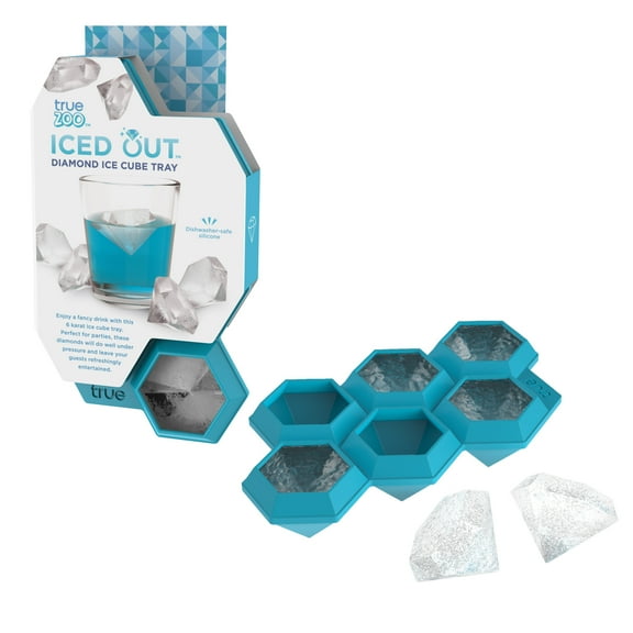 TrueZoo Diamond Ice Cube Tray, Ice Tray for Cocktails, Iced Tea, Set of 1