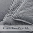 thumbnail image 7 of All Season Gray 3 Piece King Size Shabby Chic Down Alternative Comforter Set with Corner Tabs, 7 of 7