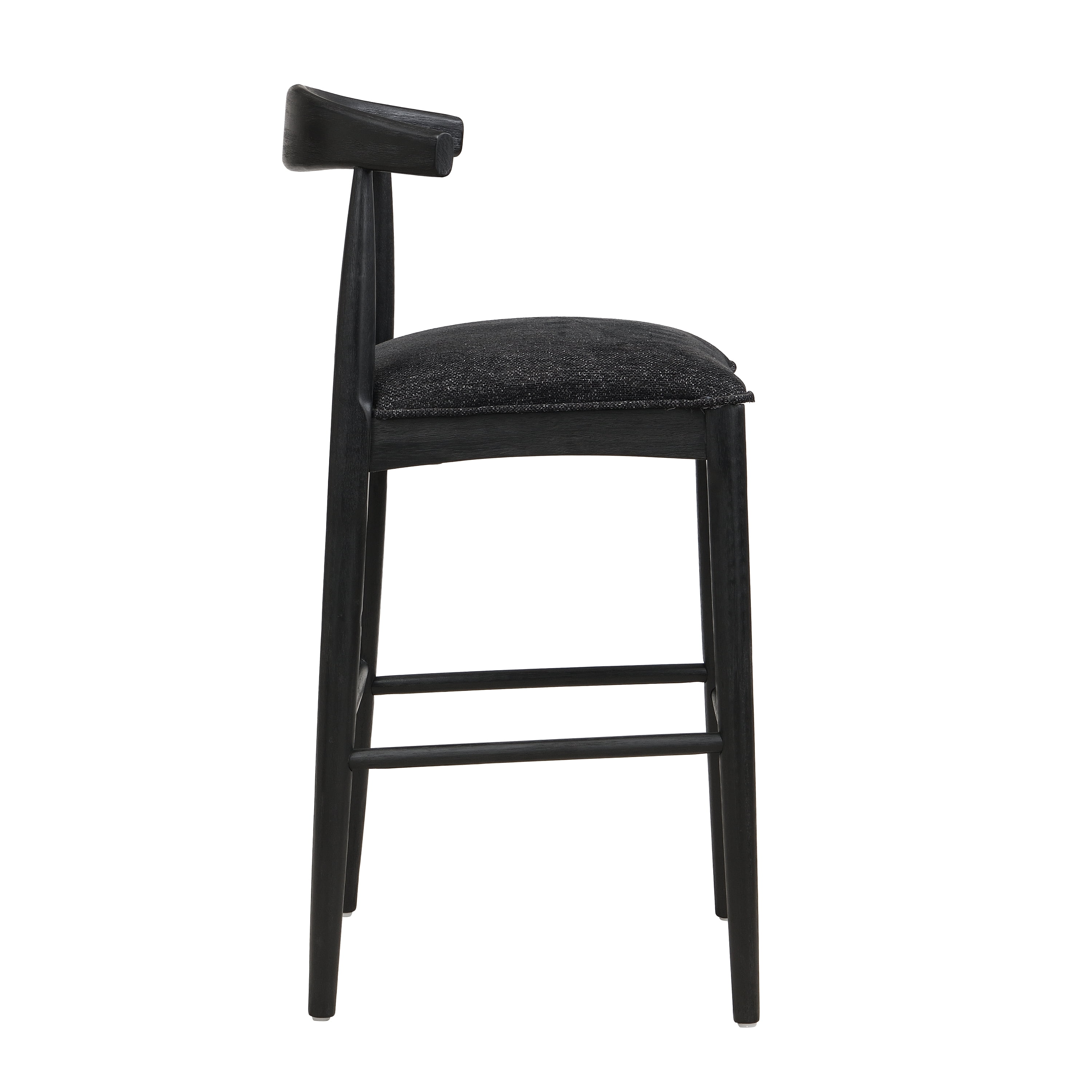 FFZ Fabric Bar Stools Set Of 2 Black