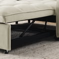 thumbnail image 6 of Chesterfield Sofa, 93.7" King Pull Out Sofa Bed, 3 - in - 1 Faux Leather Convertible Sleeper Sofa, 6 of 8