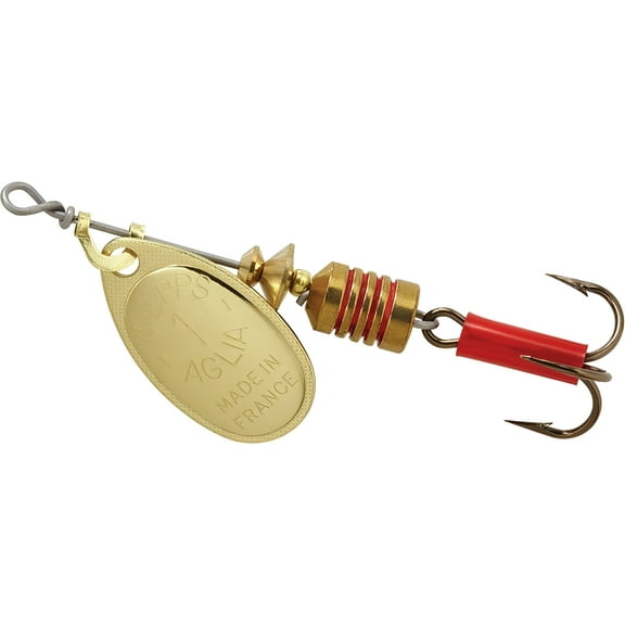 Mepps Aglia 5.63" Gold Blade Plain Spinner Bait Fishing Lure for Smallmouth Bass and Walleye