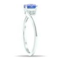 thumbnail image 2 of SZUL Women's Solitaire Tanzanite Wave Ring in 10K White Gold, 2 of 5
