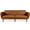 Brown, variant on Gymax Convertible Futon Sofa Bed PU Adjustable Couch Sleeper w/Wood Legs Black
