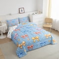thumbnail image 3 of Castle Fairy Cartoon Colorful Bow Queen Comforter Set,Love Heart Bedding Comforter Set, 3 of 8