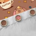 thumbnail image 4 of Homewish Brown Capybara Black Out Curtains For Kids Boys Girls,Kawaii Animal Curtains Pack of 2 (42x63 Each),Donuts Dessert Flowers Strawberry Bedroom Curtains,Lightweight Room Decor, 4 of 6