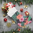 thumbnail image 6 of Coolnut 1PCS Christmas Stocking Colorful Flowers Xmas Stockings Decoration for Family Holiday Party Ornaments Decor Fireplace, 17.7 x 12 Inch, 6 of 7