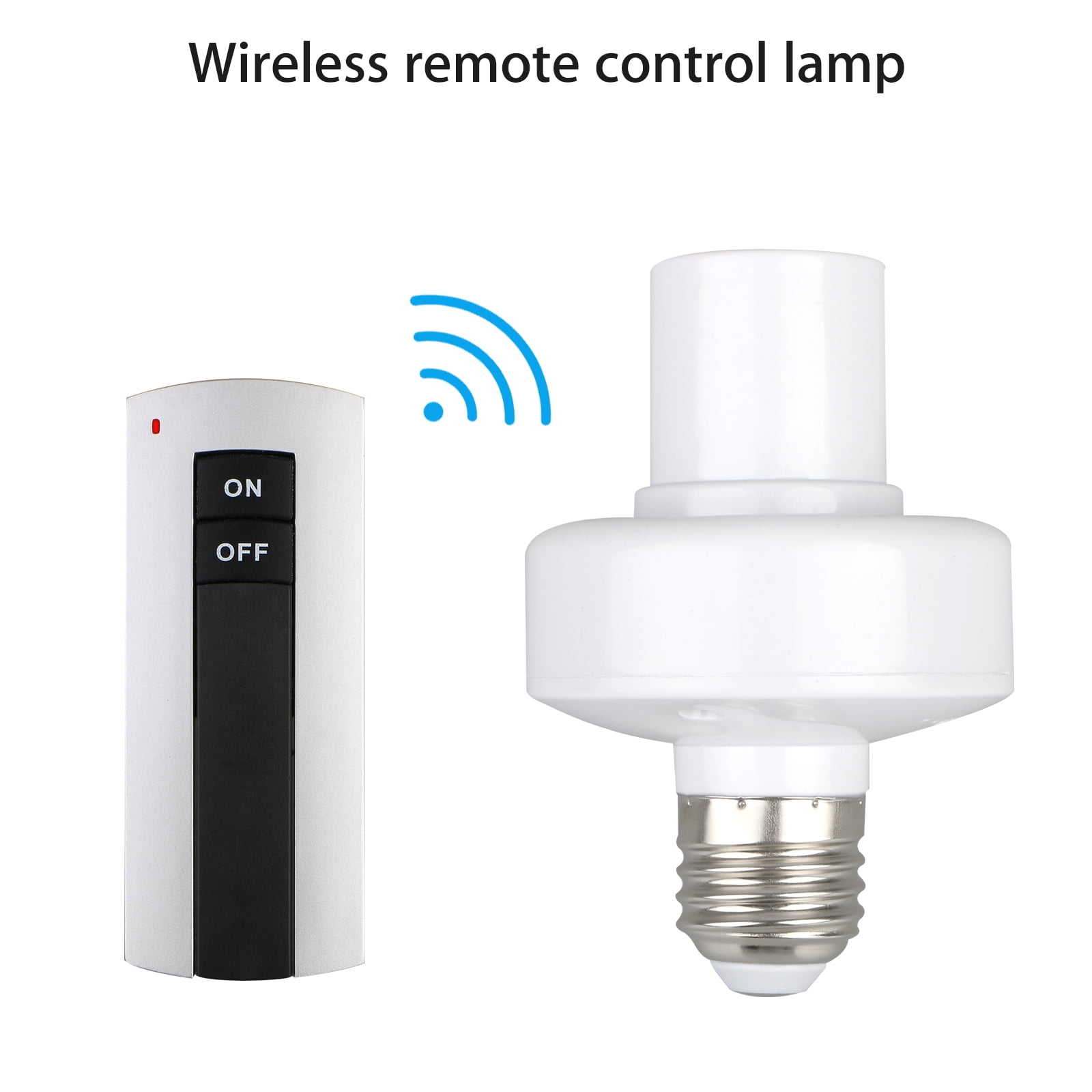 2 Pack Wireless Remote Control E27 Lamp Holder Light Bulb Cap Socket 2 Pack Wireless Remote Control E27 Lamp Holder Light Bulb Cap Socket Switch Kit Com