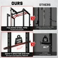 thumbnail image 5 of Allviate Squat Rack for Home Gym,2000lbs Power Rack with LAT Pulldown and More Training Attachments,Power Cage with Adjustable Pulley System for Full Body Workout,Black with Barbell and Weight Bench, 5 of 12