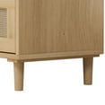 thumbnail image 4 of Xukmct 3 Rattan Drawers Dresser Cabinet for Bedroom,Living Room,Dining Room,Hallways, Brown, 4 of 6