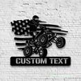 thumbnail image 2 of Craftnamesign Custom US Quad Biker Metal Wall Art LED Light, Personalized Dirt Bike Name Sign, 2 of 5