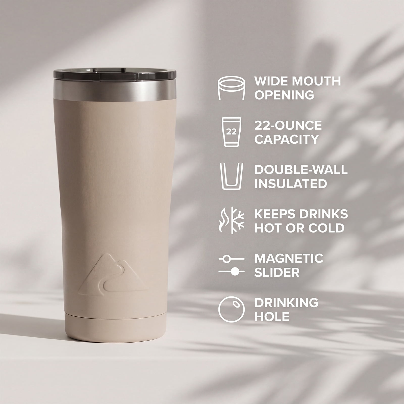 Ozark Trail - Brandclub - Ozark Trail 22 oz Stainless Steel Insulated  Tumbler, Tan