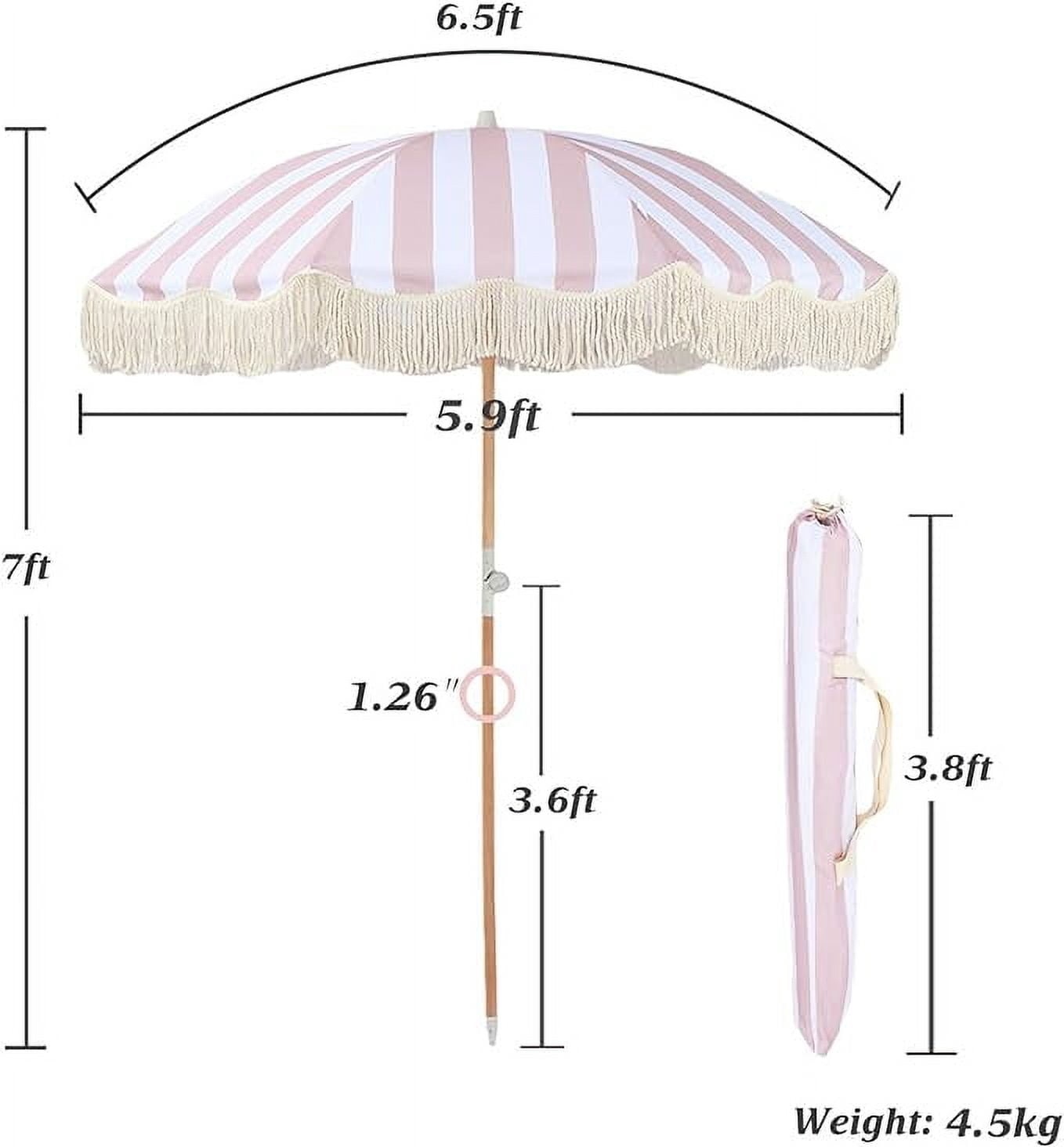 6.5' Pink Market Patio Umbrellas, Wind Resistance