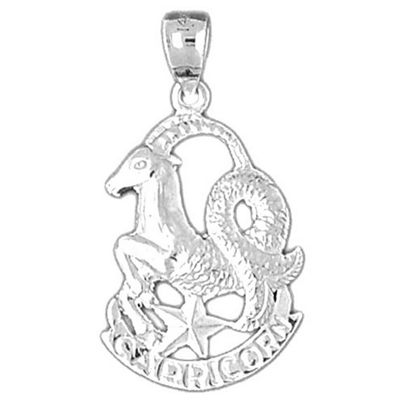 Jewels Obsession Sterling Silver Zodiac - Capricorn Pendant