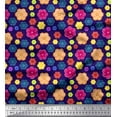 thumbnail image 1 of Soimoi Polyester Crepe Fabric Flower Artistic Printed Craft Fabric by The Yard 42 Inch Wide, 1 of 3