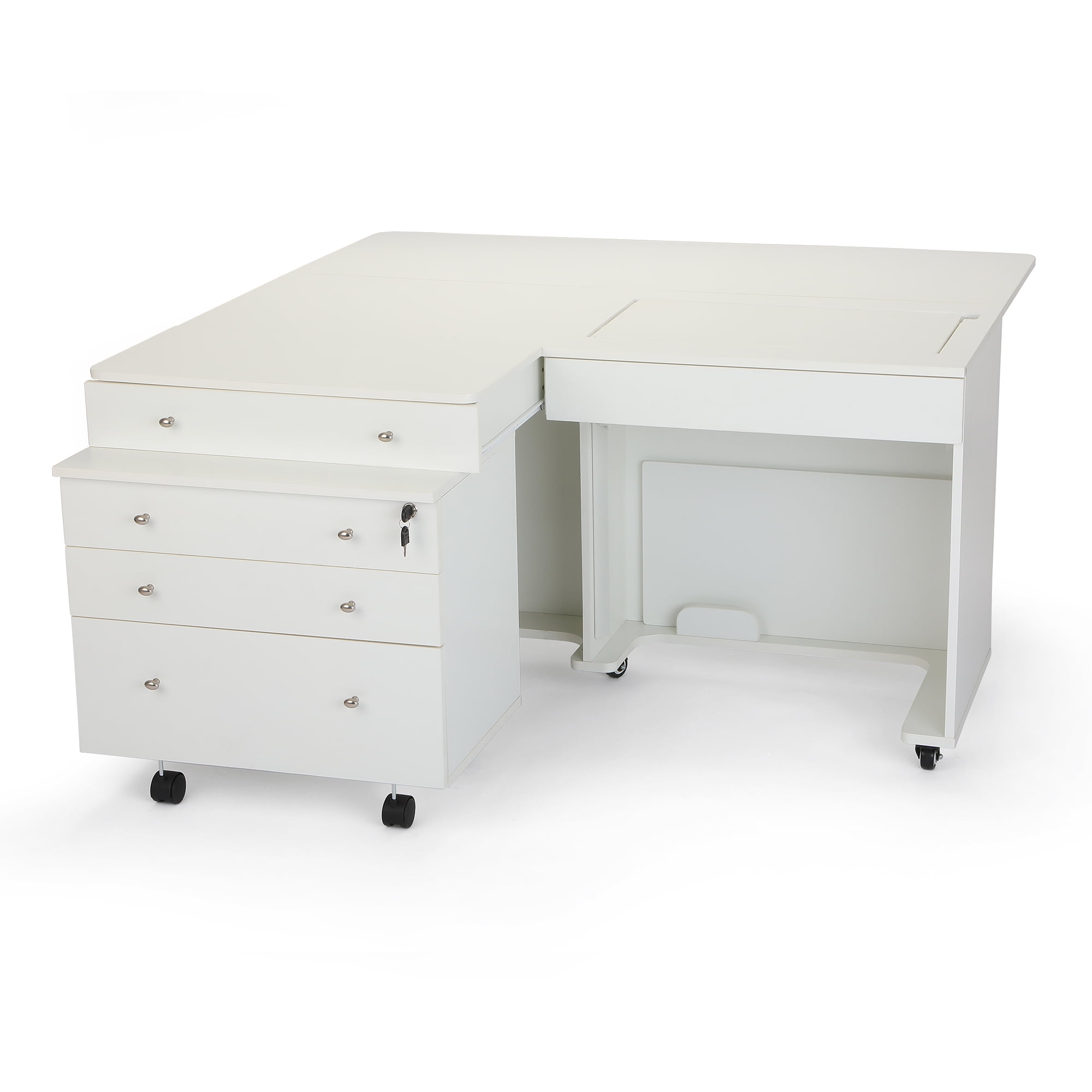 Kangaroo Ii Sewing Cabinet And Table W/ Lift And Storage, 2 Finishes