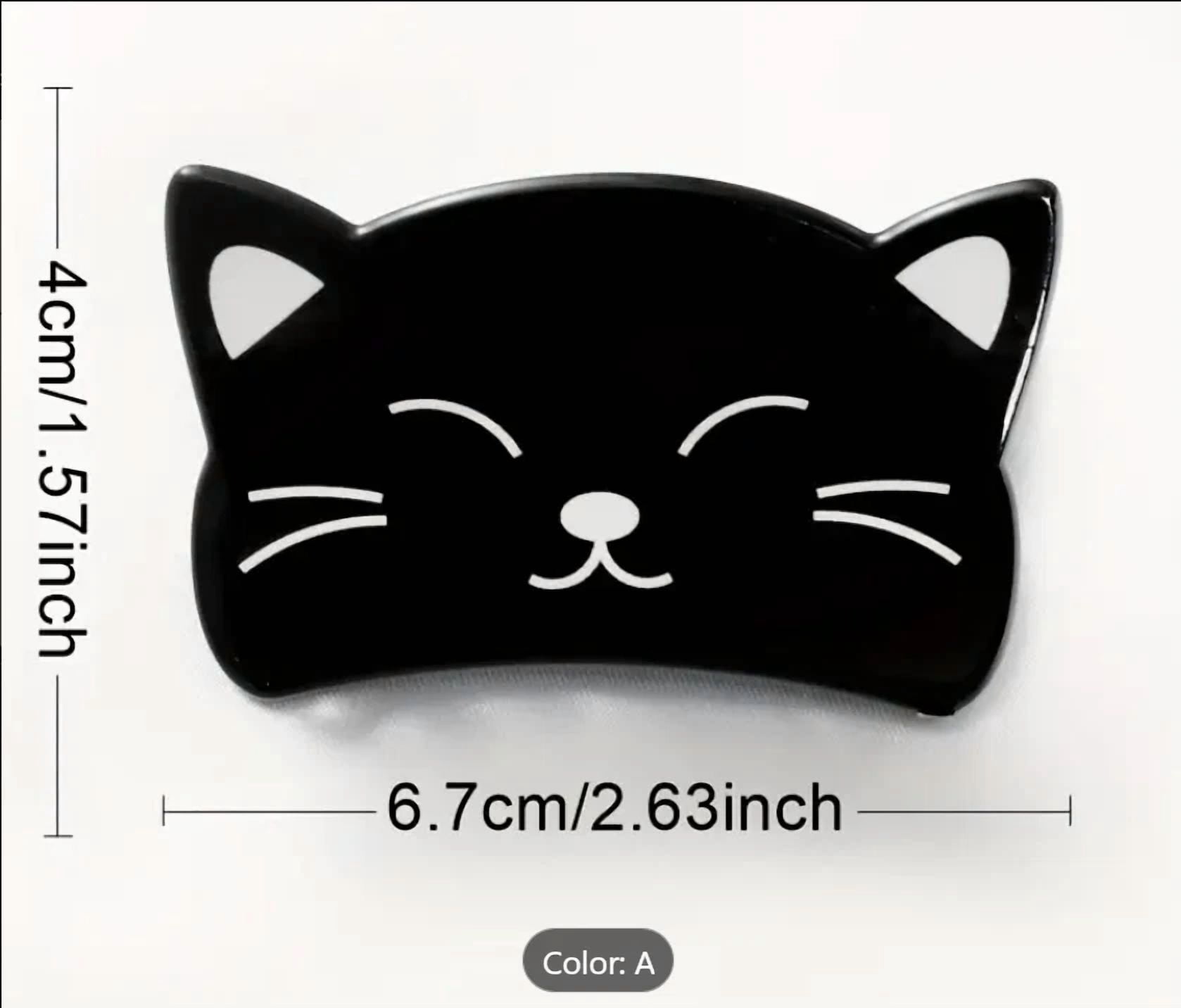 Black Cat Cartoon Hair Clip Non-Slip Strong Durable Sweet Y2K Style Accessory