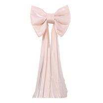 FastXmas Extra Large Long Tail French Style Silky Bow Curtain Tiebacks Decoration, Lace Ribbon Bows Curtain Buckle for Curtains Home Wedding Valentine Christmas Party Birthday Decoration(31.5"x78.7")