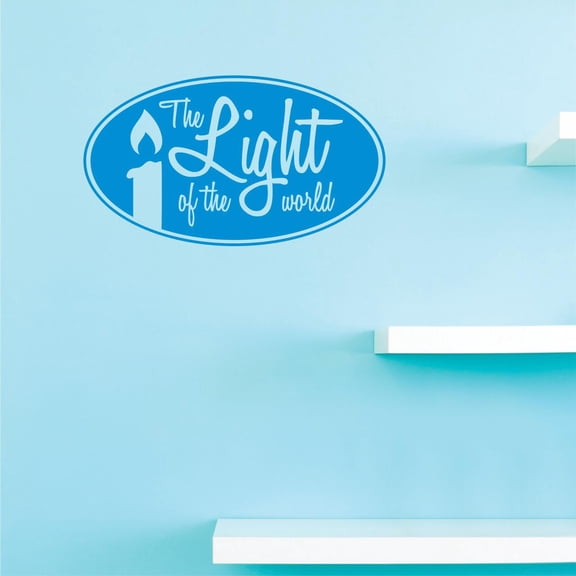 Custom Decals The light of the world. Wall Art Size: 14 Inches x 28 Inches Color: Multi