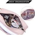 thumbnail image 3 of BAGSMART Travel Toiletry Bag for Women, Small Makeup Cosmetic Bag with Double Zippers & Handle, Water Resistant Shaving Pouch Organizer Dopp Kit for Toiletries Accessories, Pink, 3 of 8