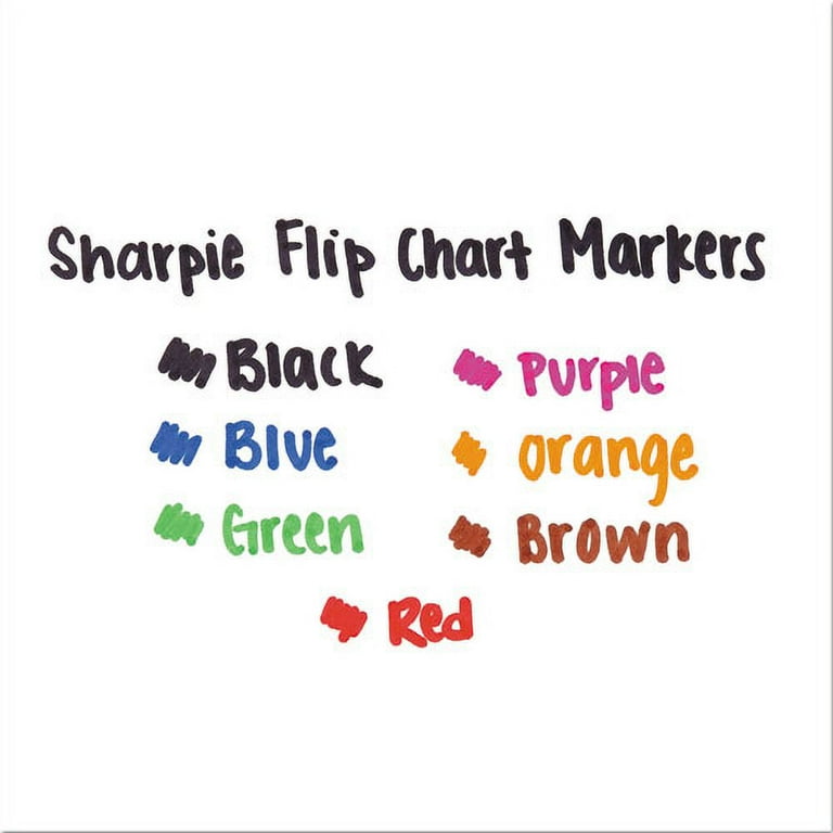 Flip Chart Marker, Broad Bullet Tip, Assorted Colors, 8/Set Flip Chart Marker, Broad Bullet Tip, Assorted Colors, 8/Set