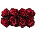 thumbnail image 3 of Nearly Natural Roses Silk Arrangement in 9"H Black Vase, 3 of 3