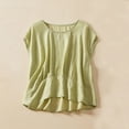 thumbnail image 2 of CKpwisy Solid Tiered Tank Tops for Women Casual Dressy Bawting Sleeveless Tops Soft Trendy Cotton Linen Tshirts Loose Swing Shirts Claerance, 2 of 4