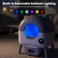 thumbnail image 6 of Self Cleaning Litter Box, 76L Large Capacity Automatic Cat Litter Box for Multiple Cats, Electric Cat Litters Box App Control, Multiple Safety Protection, Built-in LED Lights, 1 Roll Garbage Bags, 6 of 7