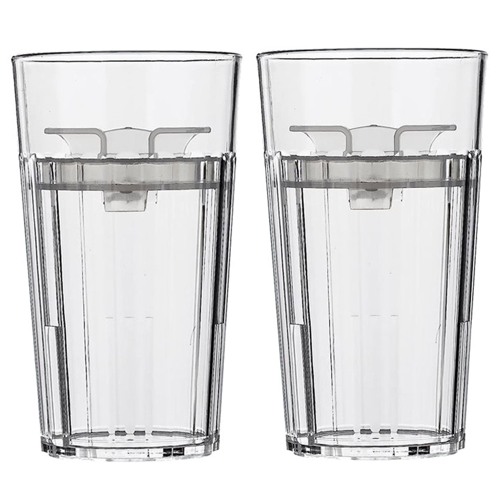 Reflo Smart Cup (Clear 2-Pack) Open Training Cup, Toddler Cup, No Suction 6oz, 360 Control-Flow, USA MADE Premium High-Impact Plastic