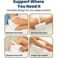 thumbnail image 3 of Memory Foam Knee Pillow for Side Sleepers – Sciatica Pain Relief Pillow, Removable Strap Support – Leg Pillows for Sleeping Alignment, Knees, Back & Hip Cushion, 3 of 4