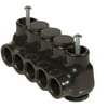 Black Insulated Mountable - Single Entry 3 Ports 2/0 - 14