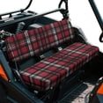 thumbnail image 2 of ZIATUBLES Universal UTV Front Seat Covers, 2-Pack Fits for Kawasaki Mule, Waterproof, Scratch-Resistant and Easy-Clean Protective Covers for Outdoor Farm Ranch (Dark Red Black Plaid), 2 of 8
