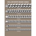 thumbnail image 5 of Gold Chain - Womens Semi Solid  Miami Cuban Link Chain 10K/14K White Gold, 5 of 6