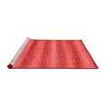 thumbnail image 2 of Ahgly Company Machine Washable Indoor Round Abstract Red Modern Area Rugs, 4' Round, 2 of 4