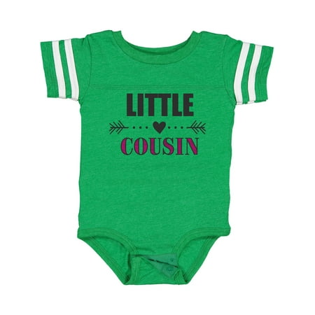 

Inktastic Little Cousin with Heart Arrow Gift Baby Girl Bodysuit
