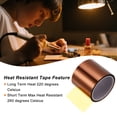 thumbnail image 4 of Uxcell Heat Tape High Temperature Heat Resistant Tape 80mmx33m(108ft) Sublimation Thermal Tape Yellow, 4 of 5