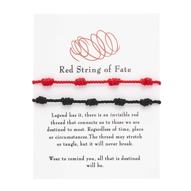 Pulsera de cuerda roja anudada Longitud Amantes Pulsera de tarjeta de papel Pulsera Wmkox8yi sjalhkljlk4611