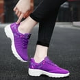 thumbnail image 6 of Yindaity PU Lightweight Running Shoes Women’s Glycerin Neutral Running Shoe Women Shoes Casual Purple,7.5, 6 of 6