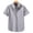 #188-Gray, variant on Men's Linen Cotton Blend Short Sleeve Shirt, Solid Color Casual Comfortable Loose Fit, Button-Down Collar Summer Shirt for Casual and Daily Wear