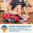 thumbnail image 5 of Battat Fire Engine Toy Truck with 2 Firefighter Figurines, Toddler and Preschool Toys, 5 of 8