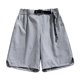 thumbnail image 4 of Pantalones cortos de cuadros de secado rápido para hombre - Pantalones deportivos cargo de 5/4 - Cintura ajustable de poliéster - Tallas XL-XXXXXXL para actividades al aire libre/playa, 4 of 5