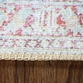 thumbnail image 6 of Vintage Distressed Floral Medallion Power-Loomed Indoor Area Rug or Runner, 7'6" X 9'6", Berry Red by Blue Nile Mills, 6 of 9