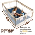 thumbnail image 4 of Beavtaens Baby Play Mat for Floor, Fits 71x59 Playpen, Non-Slip, Soft for Infants, 0-4 Years, Dark Gray, 4 of 9