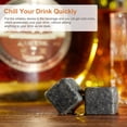 thumbnail image 4 of Juego de 6 piedras para whisky, piedras para enfriar, 2 vasos, caja de madera TFixol  Cubo de granito, 4 of 7