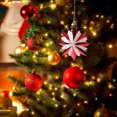 thumbnail image 4 of Pendentif Suspendu pour Sapin de Noël Étoiles Rouges et Blanches Ornements Suspendus, 4 of 9