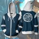 thumbnail image 3 of Sudadera con capucha Avatar The Last Airbender 2020, disfraz de cosplay para hombre y mujer, chaquetas informales con cremallera de anime, 3 of 5