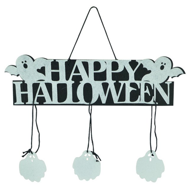 Bangcool Halloween Hanging Sign Nonwovens Soft Door Hanging Prop Front Door Decoration