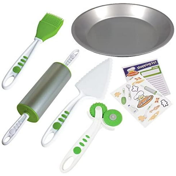 Curious Chef Kids Cooking 5Piece Pie Kit, Real Cooking Utensils Made