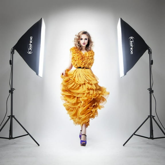 Zimtown 900W 2700-5500K Photography Aluminum Flexible Makeup Lighting Tripod Kit